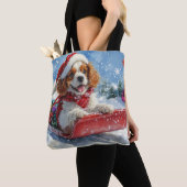 Cavalier King Charles Spaniel Dog Sledge Weihnacht Tasche (Von Nahem)