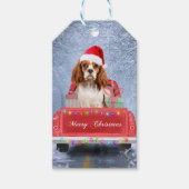 Cavalier King Charles Spaniel Dog Snow Weihnachtsf Geschenkanhänger (Vorderseite)