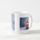 Cavalier King Charles Spaniel Dog Snow Weihnachtsf Kaffeetasse (VorderseiteRechts)