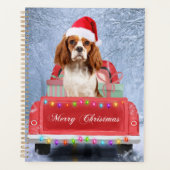 Cavalier King Charles Spaniel Dog Snow Weihnachtsf Planer (Vorderseite)