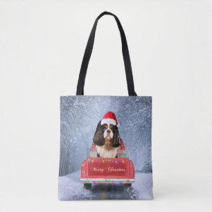 Cavalier King Charles Spaniel Dog Snow Weihnachtsf Tasche