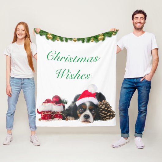 Cavalier King Charles Spaniel Dog Weihnachten Fleecedecke (Beispiel)