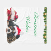 Cavalier King Charles Spaniel Dog Weihnachten Fleecedecke (Vorderseite (Horizontal))