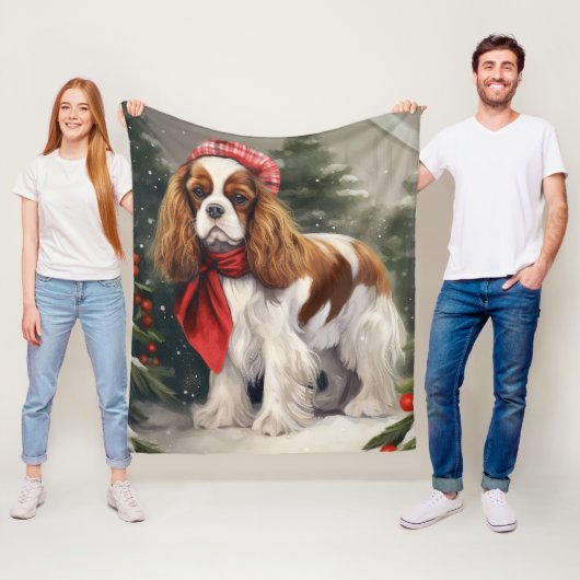Cavalier King Charles Spaniel Dog Weihnachten Fleecedecke (Beispiel)