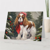 Cavalier King Charles Spaniel Dog Weihnachten Karte (Vorderseite)