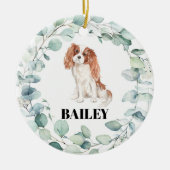 Cavalier King Charles Spaniel Dog Weihnachten Keramik Ornament (Vorne)