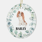 Cavalier King Charles Spaniel Dog Weihnachten Keramik Ornament (Links)