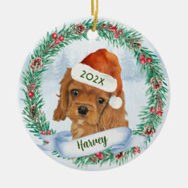 Cavalier King Charles Spaniel Dog Weihnachten Keramik Ornament