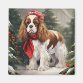 Cavalier King Charles Spaniel Dog Weihnachten Magnet (Vorne)