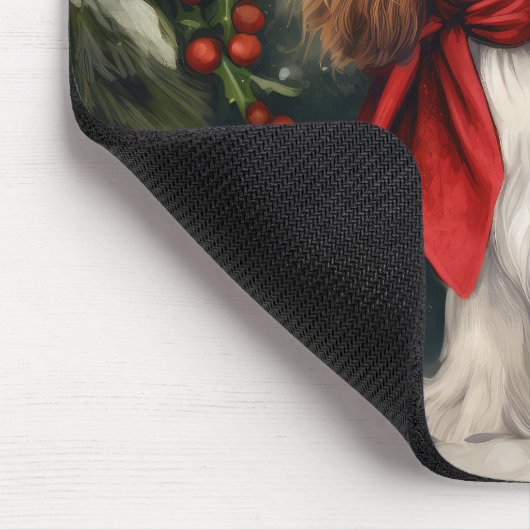 Cavalier King Charles Spaniel Dog Weihnachten Mousepad (Ecke)