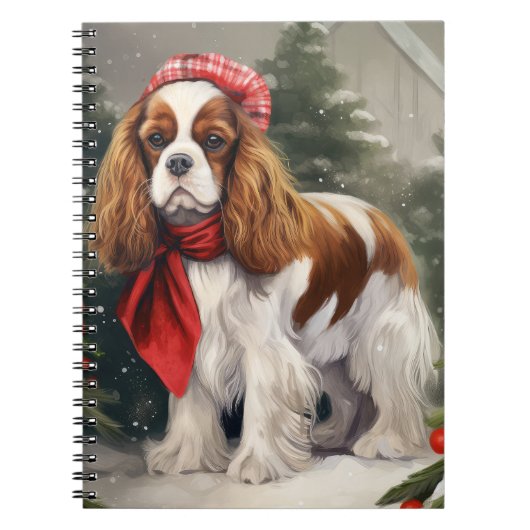Cavalier King Charles Spaniel Dog Weihnachten Notizblock (Vorderseite)