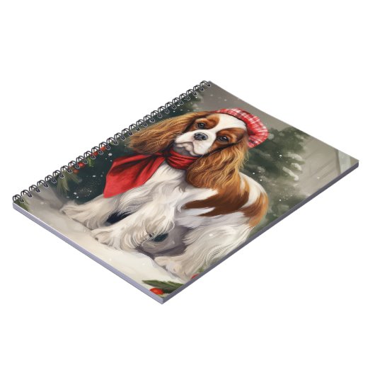 Cavalier King Charles Spaniel Dog Weihnachten Notizblock (Linke Seite)