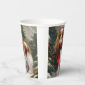 Cavalier King Charles Spaniel Dog Weihnachten Pappbecher (Rechts)