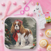 Cavalier King Charles Spaniel Dog Weihnachten Pappteller (Party)