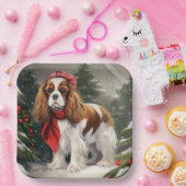 Cavalier King Charles Spaniel Dog Weihnachten Pappteller (Party)