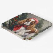 Cavalier King Charles Spaniel Dog Weihnachten Pappteller (Gewinkelt)