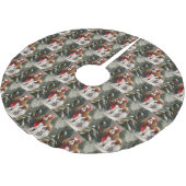 Cavalier King Charles Spaniel Dog Weihnachten Polyester Weihnachtsbaumdecke (Schrägansicht)