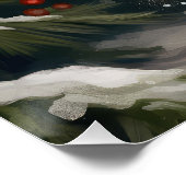 Cavalier King Charles Spaniel Dog Weihnachten Poster (Ecke)