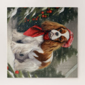 Cavalier King Charles Spaniel Dog Weihnachten Puzzle (Horizontal)