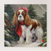 Cavalier King Charles Spaniel Dog Weihnachten Puzzle (Vertikal)