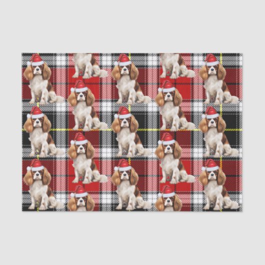Cavalier King Charles Spaniel Dog Weihnachten Seidenpapier (Vorderseite)