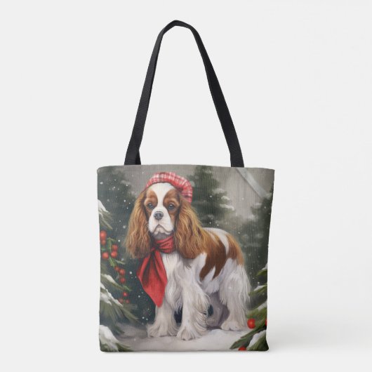 Cavalier King Charles Spaniel Dog Weihnachten Tasche (Rückseite)