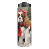 Cavalier King Charles Spaniel Dog Weihnachten Thermosbecher (Vorderseite)