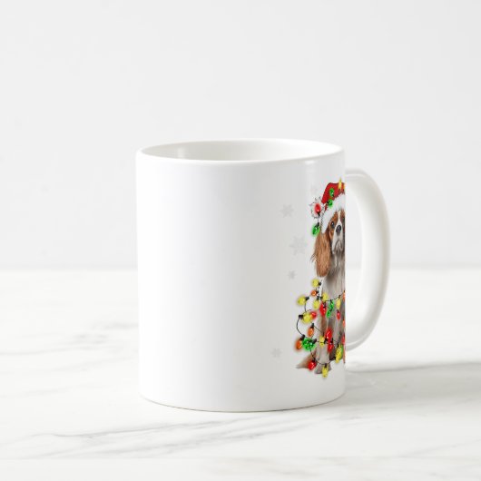 Cavalier King Charles Spaniel Dog Weihnachtsbeleuc Kaffeetasse (VorderseiteRechts)