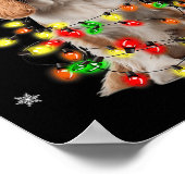 Cavalier King Charles Spaniel Dog Weihnachtsbeleuc Poster (Ecke)