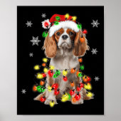 Cavalier King Charles Spaniel Dog Weihnachtsbeleuc Poster (Vorne)