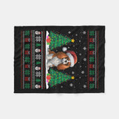 Cavalier King Charles Spaniel Dog Xmas Tree Lights Fleecedecke (Vorderseite (Horizontal))