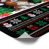 Cavalier King Charles Spaniel Dog Xmas Tree Lights Poster (Ecke)