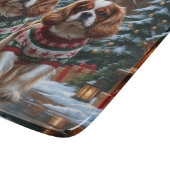 Cavalier King Charles Spaniel Dogs Christmas Snow Schneidebrett (Ecke)