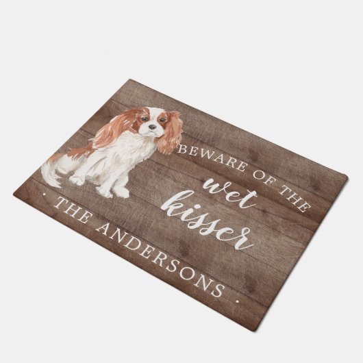 Cavalier King Charles Spaniel Door Mat Fußmatte (Schrägansicht)