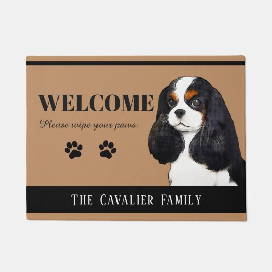 Cavalier King Charles Spaniel Doormat Fußmatte (Vorderseite)