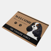 Cavalier King Charles Spaniel Doormat Fußmatte (Schrägansicht)