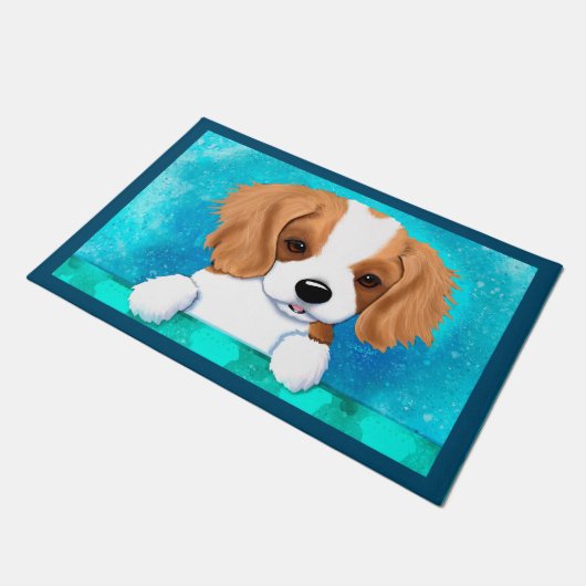 Cavalier King Charles Spaniel Doormat Fußmatte (Schrägansicht)
