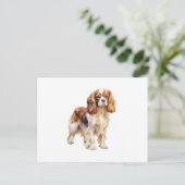 Cavalier King Charles Spaniel drucken Dog Art Prin Postkarte (Stehend Vorderseite)
