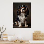 Cavalier King Charles Spaniel Dunkles Portrait Pos Poster (Küche)
