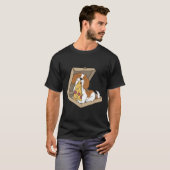 Cavalier King Charles Spaniel Eating Pizza Funny D T-Shirt (Vorne ganz)