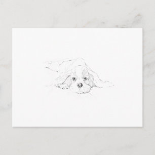 Cavalier King Charles Spaniel Erinnerung Postkarte