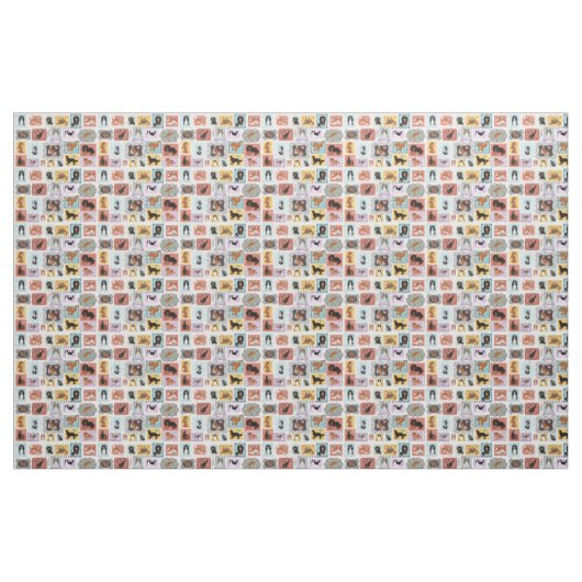 Cavalier King Charles Spaniel Fabric  Stoff (Fat Quarter (45,7 x 55,9 cm))