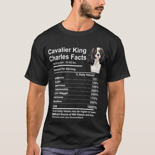 Cavalier King Charles Spaniel Facts Nutel T-Shirt (Vorderseite)