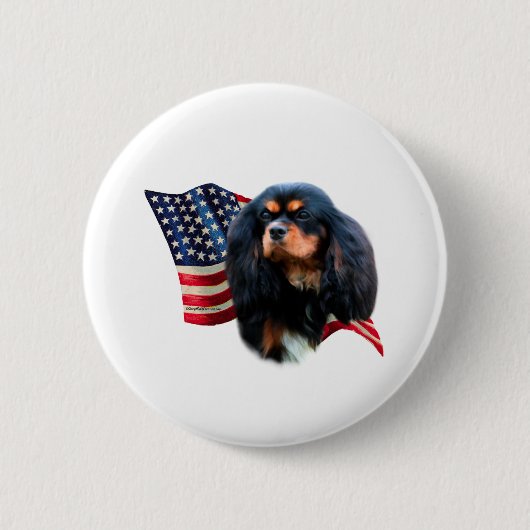 Cavalier King Charles Spaniel Flag Button (Vorderseite)