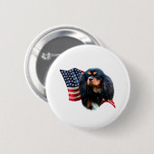 Cavalier King Charles Spaniel Flag Button (Vorne & Hinten)