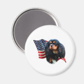 Cavalier King Charles Spaniel Flag Magnet (Vorderseite/Rückseite)