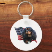 Cavalier King Charles Spaniel Flag... - Schlüssela Schlüsselanhänger (Vorderseite)