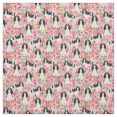 Cavalier King Charles Spaniel Florals Stoff (Muster)