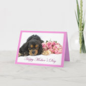 Cavalier King Charles Spaniel Frohe Muttertag Karte (Vorderseite)