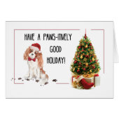 Cavalier King Charles Spaniel Funny Christmas Dog (Vorderseite (Horizontal))